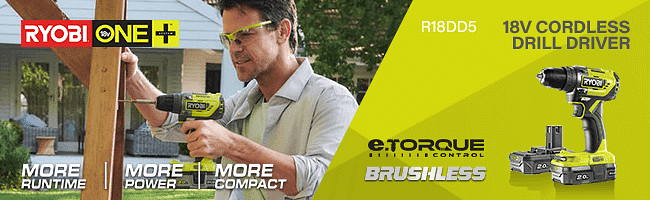 18v Cordless Compact Brushless Drill Driver 1 x 2ah Li-ion Ryobi R18DD5 ONE 18v Cordless Compact Brushless Drill Driver 1 x 2ah Li-ion Ryobi R18DD5 ONE